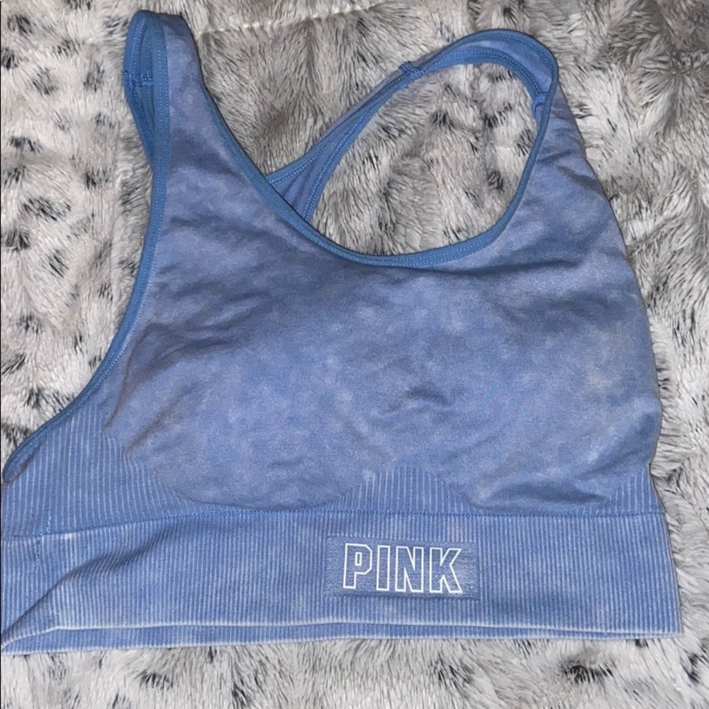 Blue sports bra